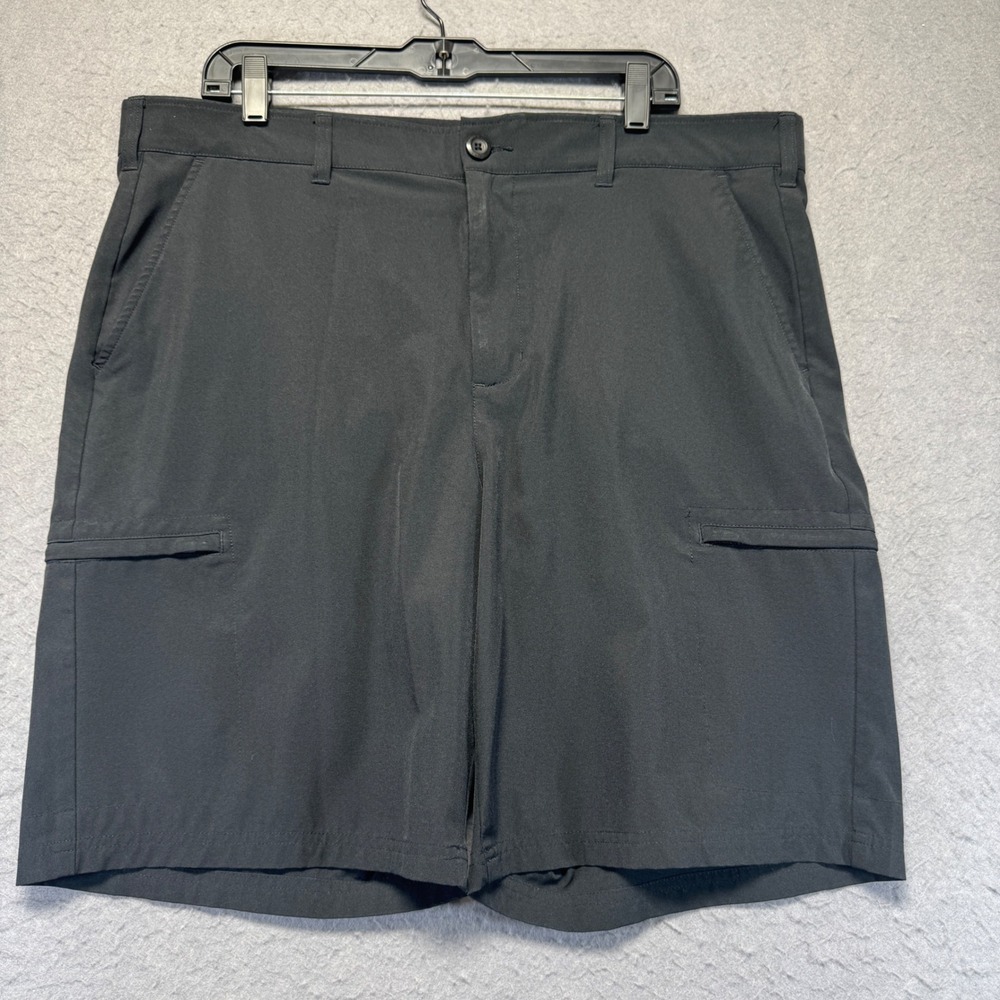 Birdie Bound Mens Black Cargo Golf Shorts Size‎ 38 x 9 Flat Front Performance